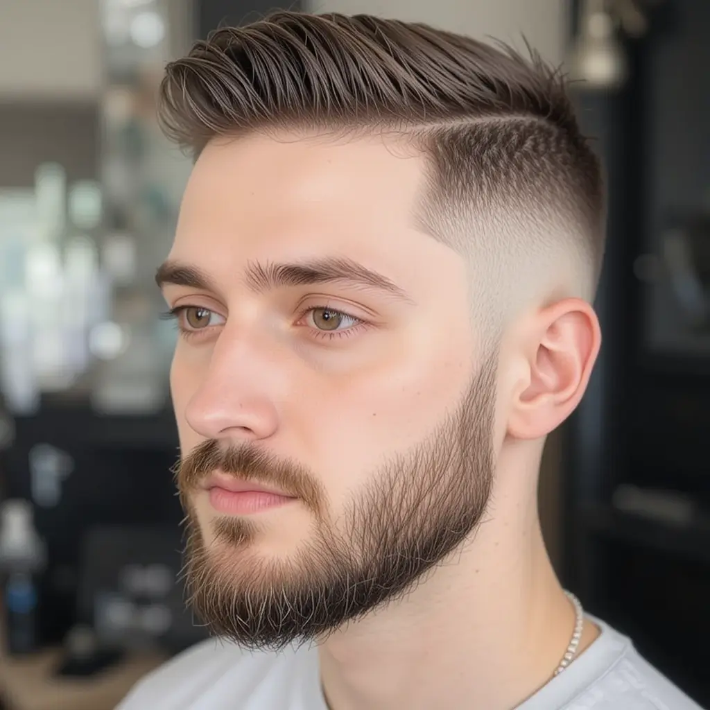 Drop Fade with Tapered Beard