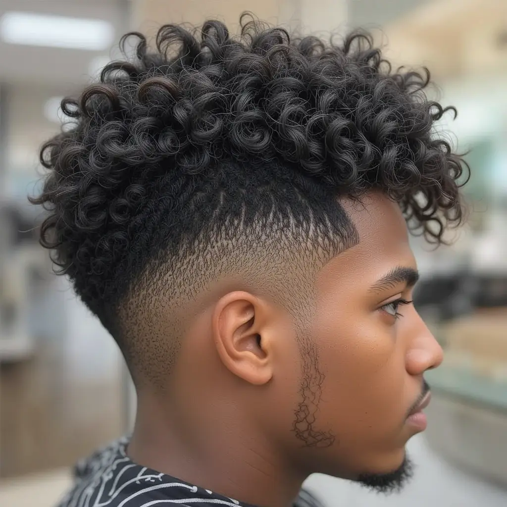 Fade with Twist Out Curls