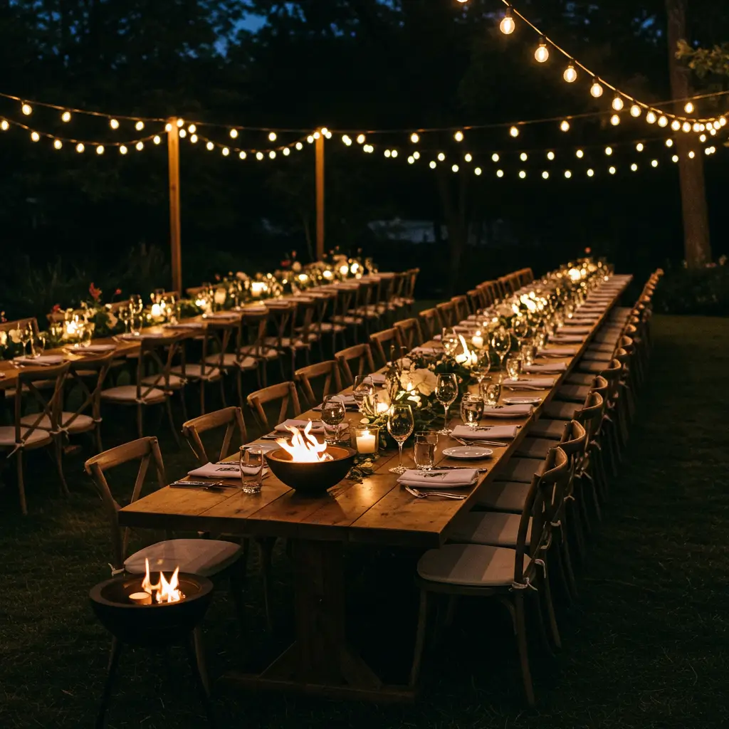 Fire Bowl Dining Decor