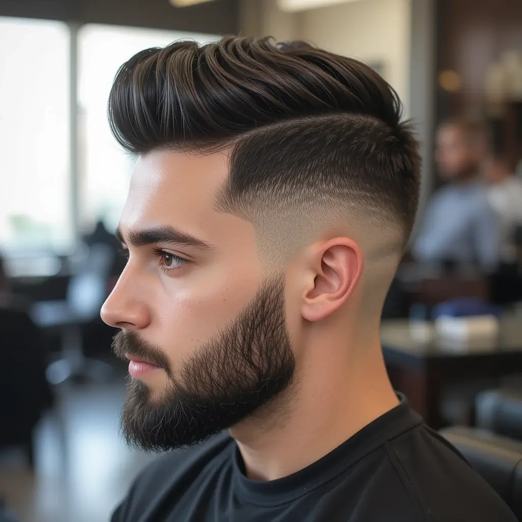 Flat Top Fade with Angular Beard