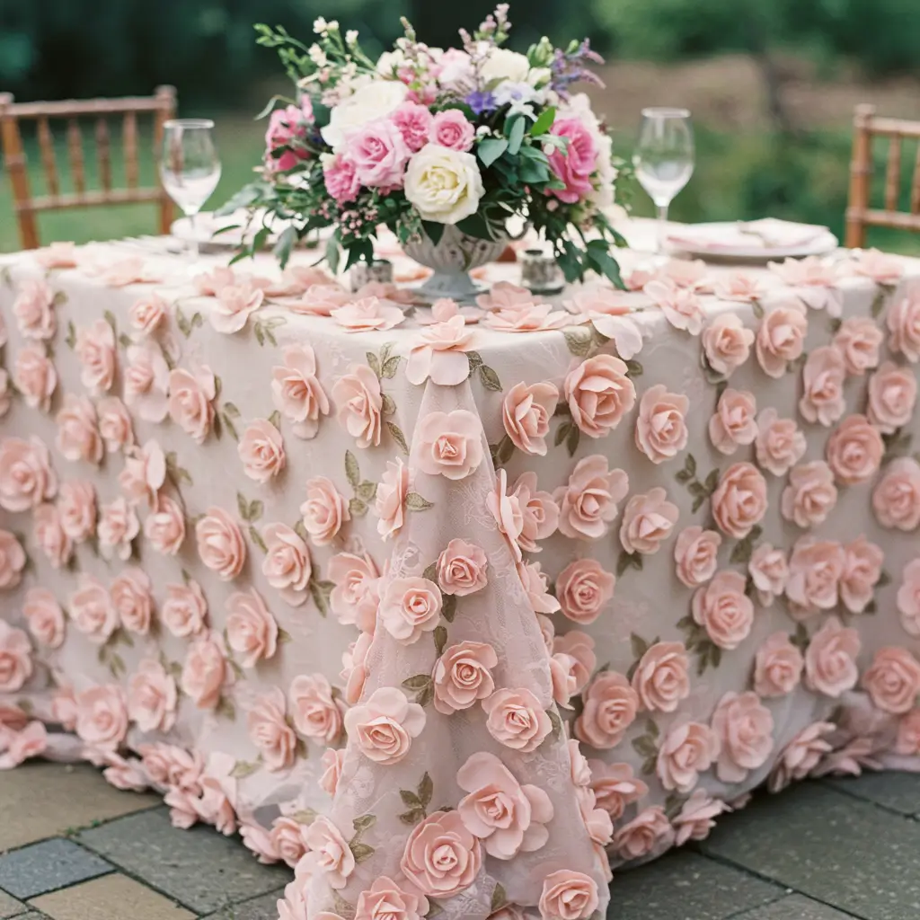 Floral Appliqué Linens