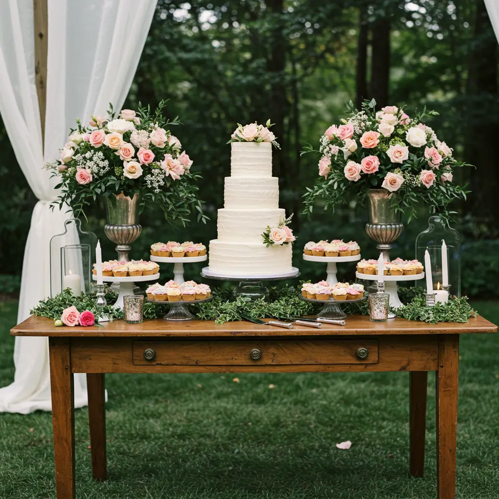 Garden-Inspired Cake Display