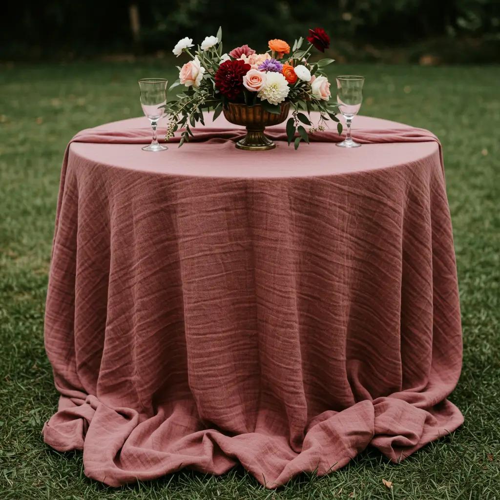 Gauze Table Cloths for Organic Texture