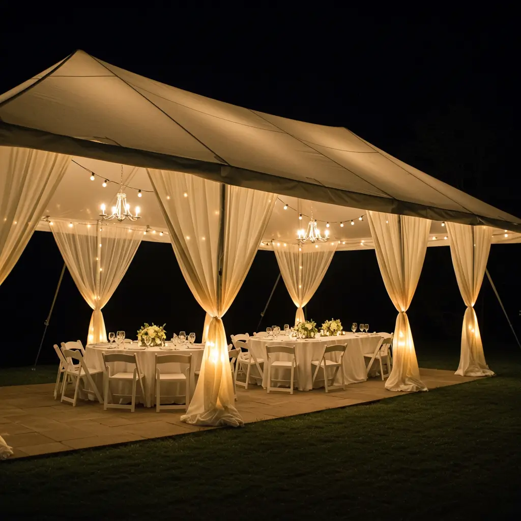 Glowing Tent Drapes