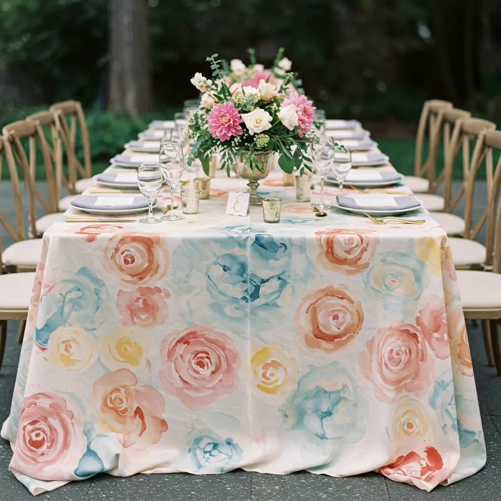 Hand-Painted Linens for Artistic Touch