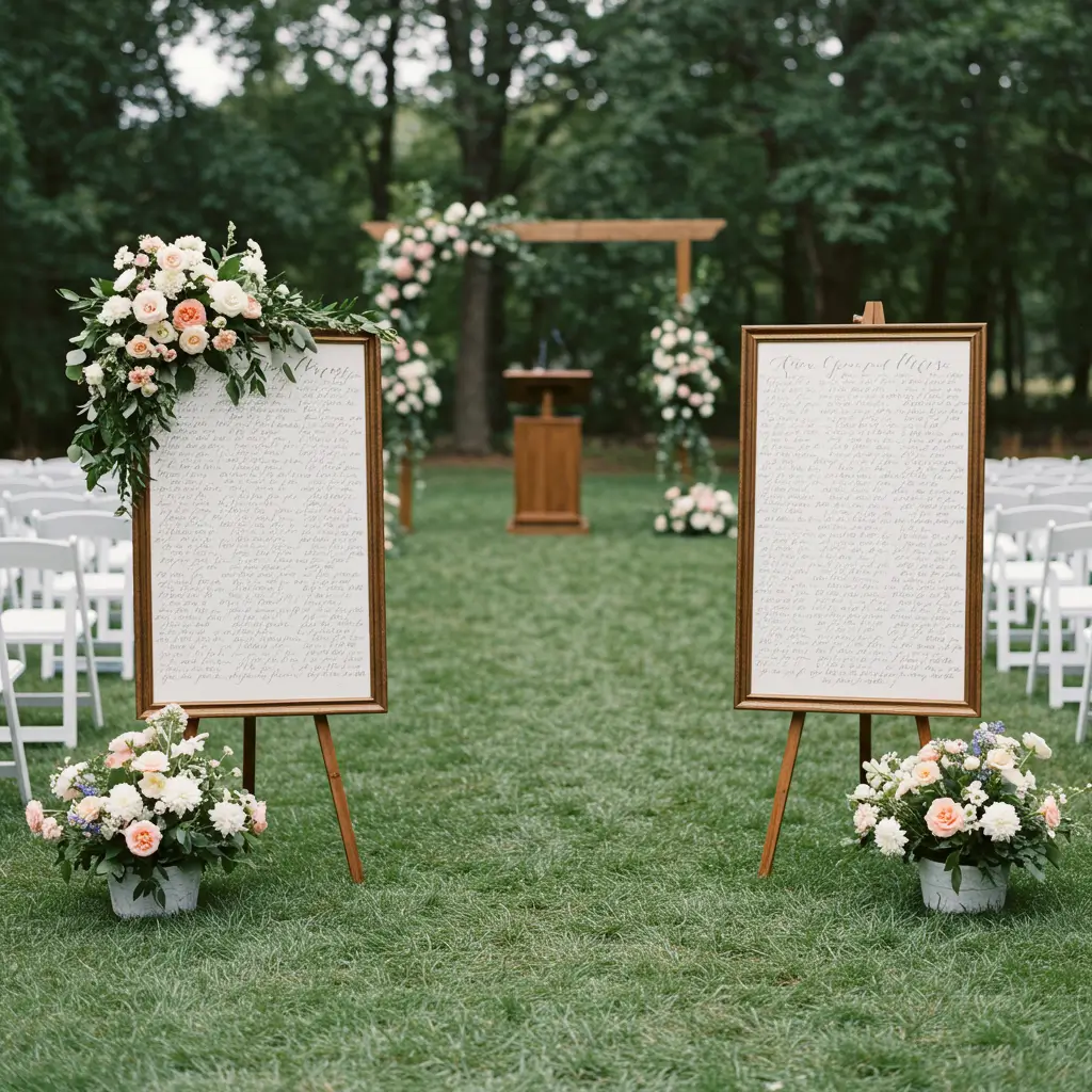 Handwritten Vows Display