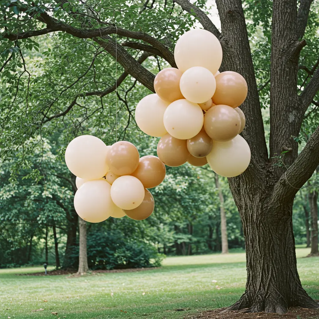 Hanging Balloon Clusters from Trees