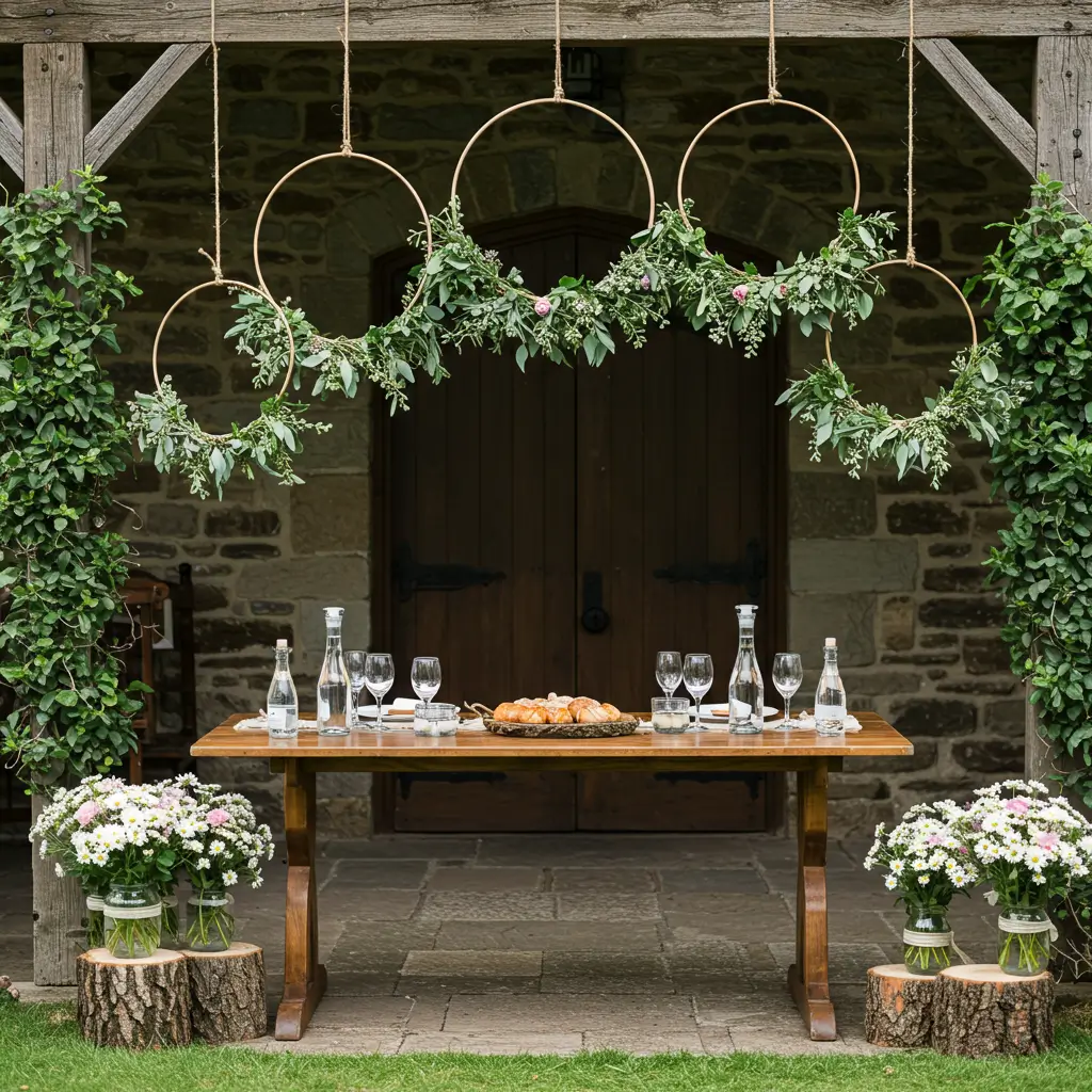 Hanging Floral Hoops