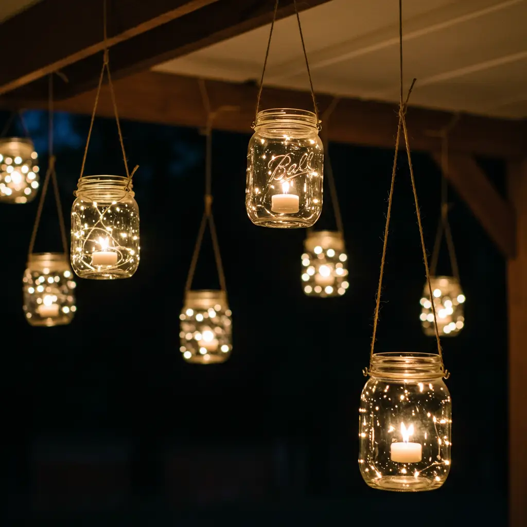 Hanging Mason Jar Lights