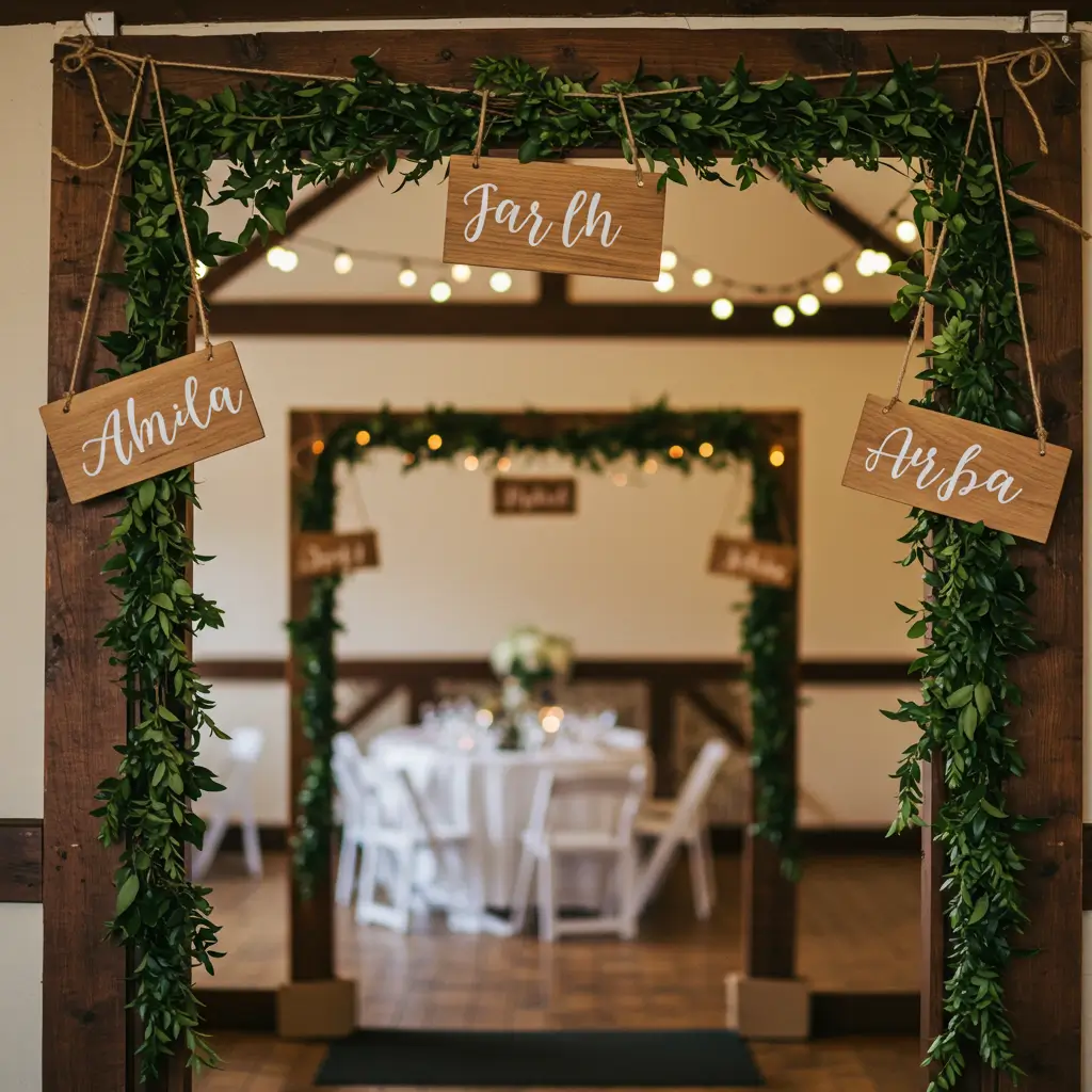 Hanging Wooden Name Boards