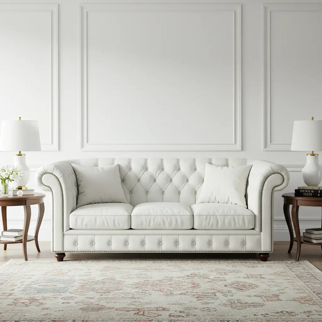 High-Back Tufted Sofa