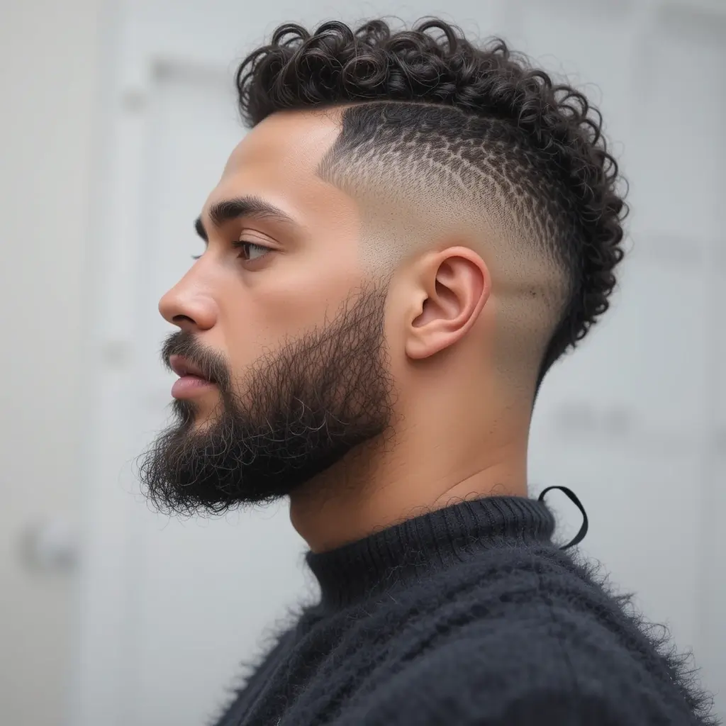 High Drop Fade with Defined Curls