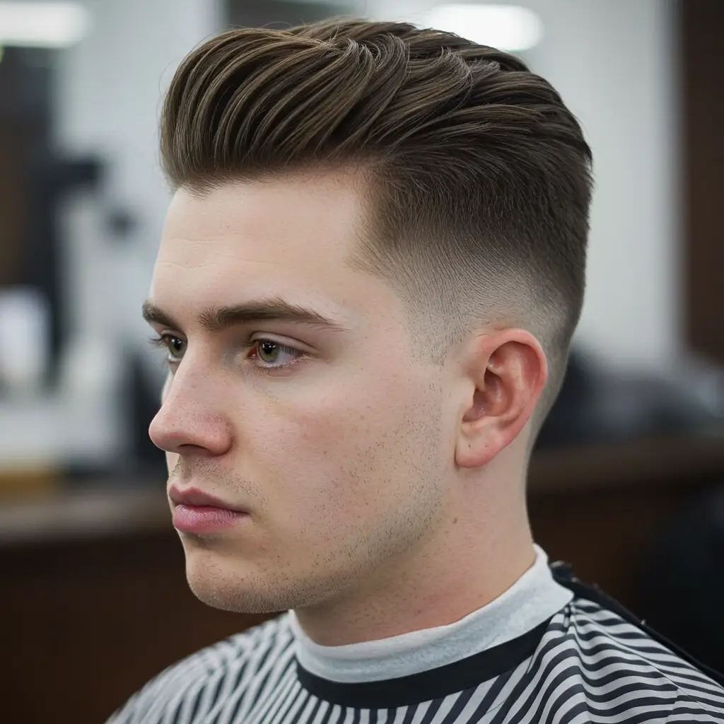 High Fade with Comb Over