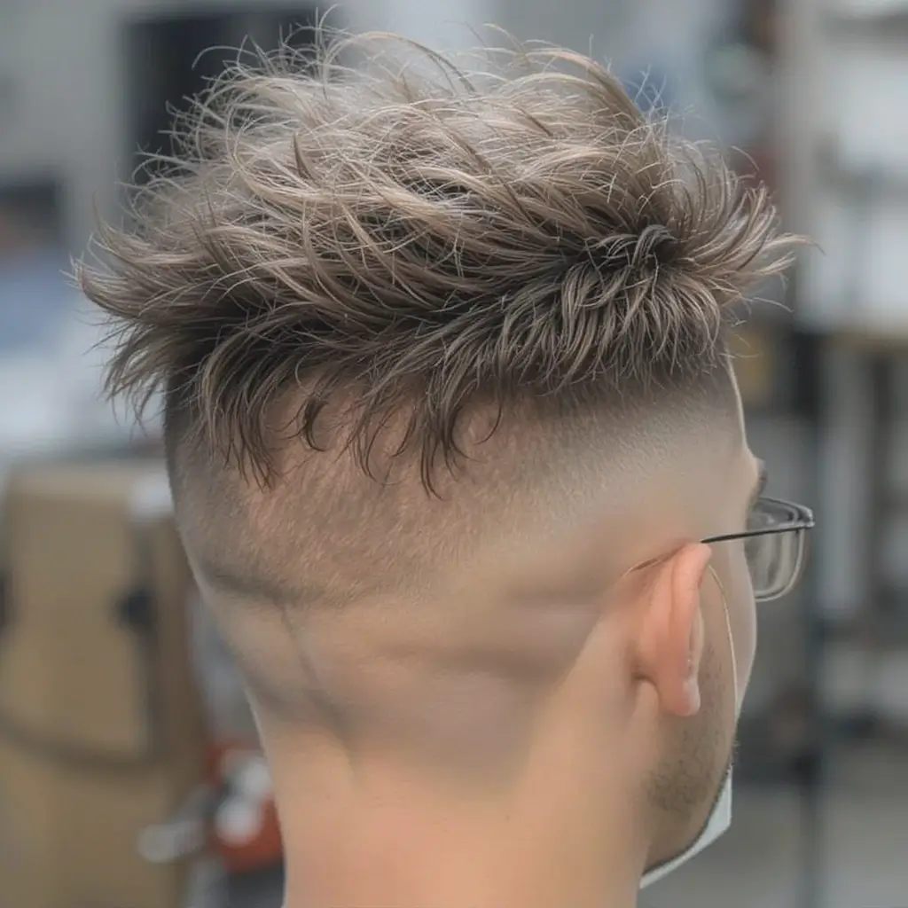 High Fade with Line Up