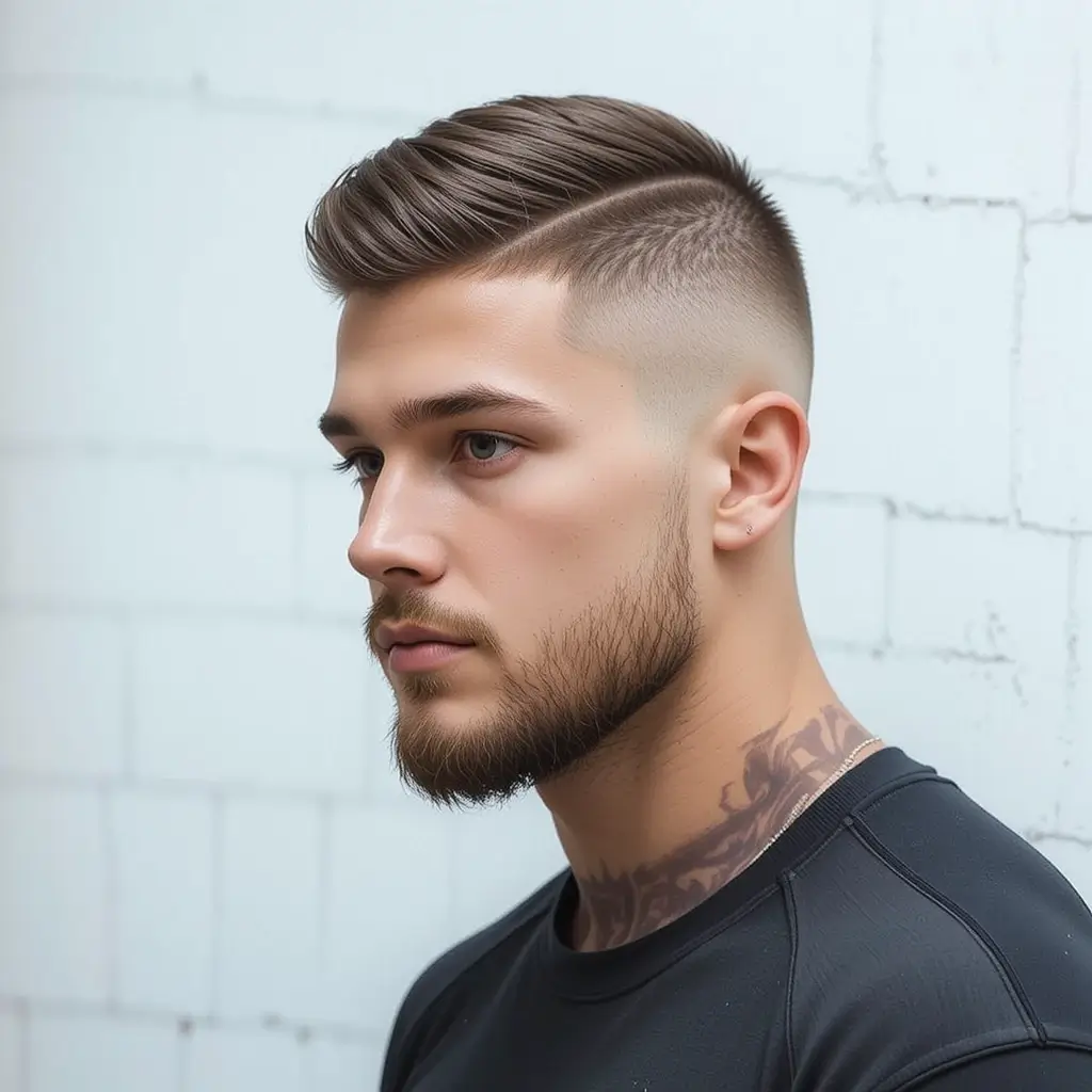 High Skin Fade with Box Cut