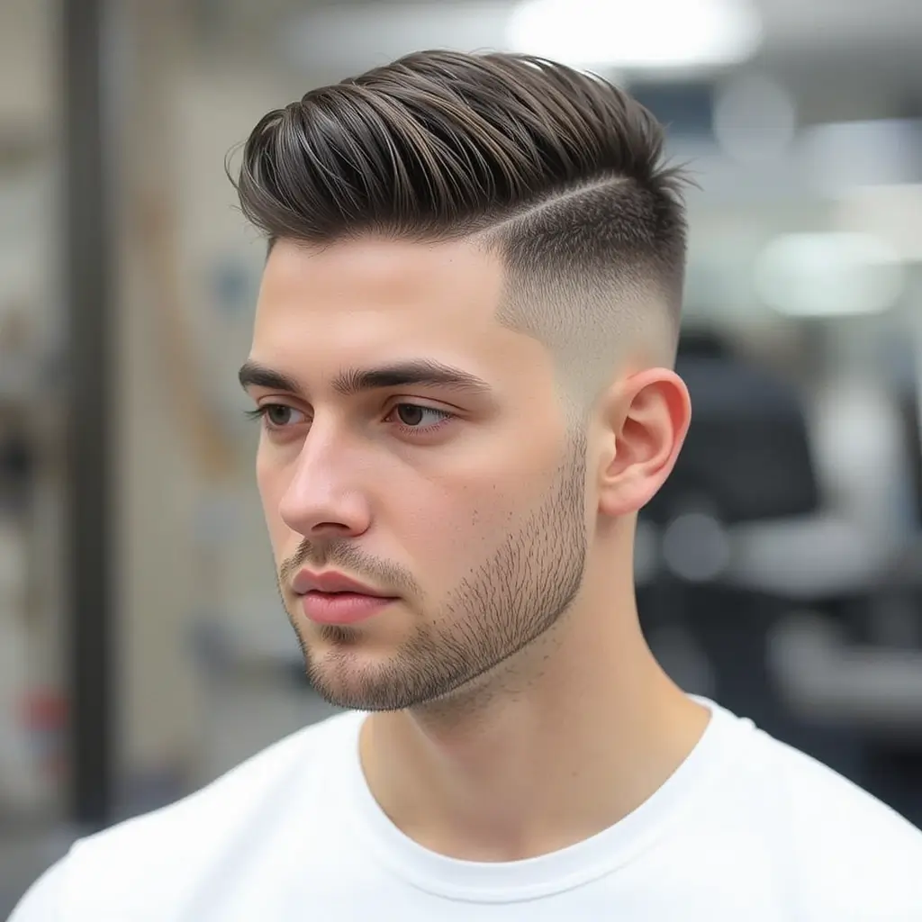 High Taper Fade with Crew Cut