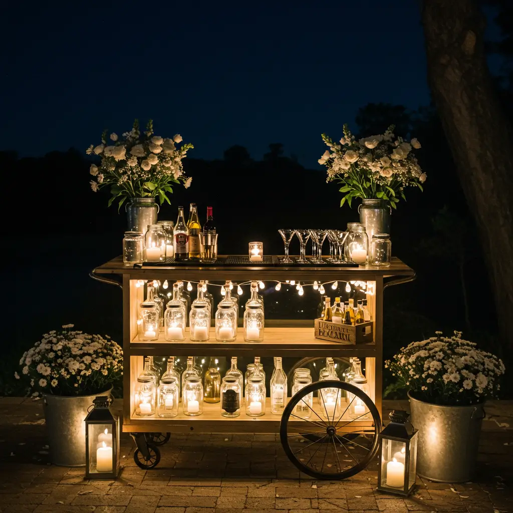 Illuminated Bar Cart