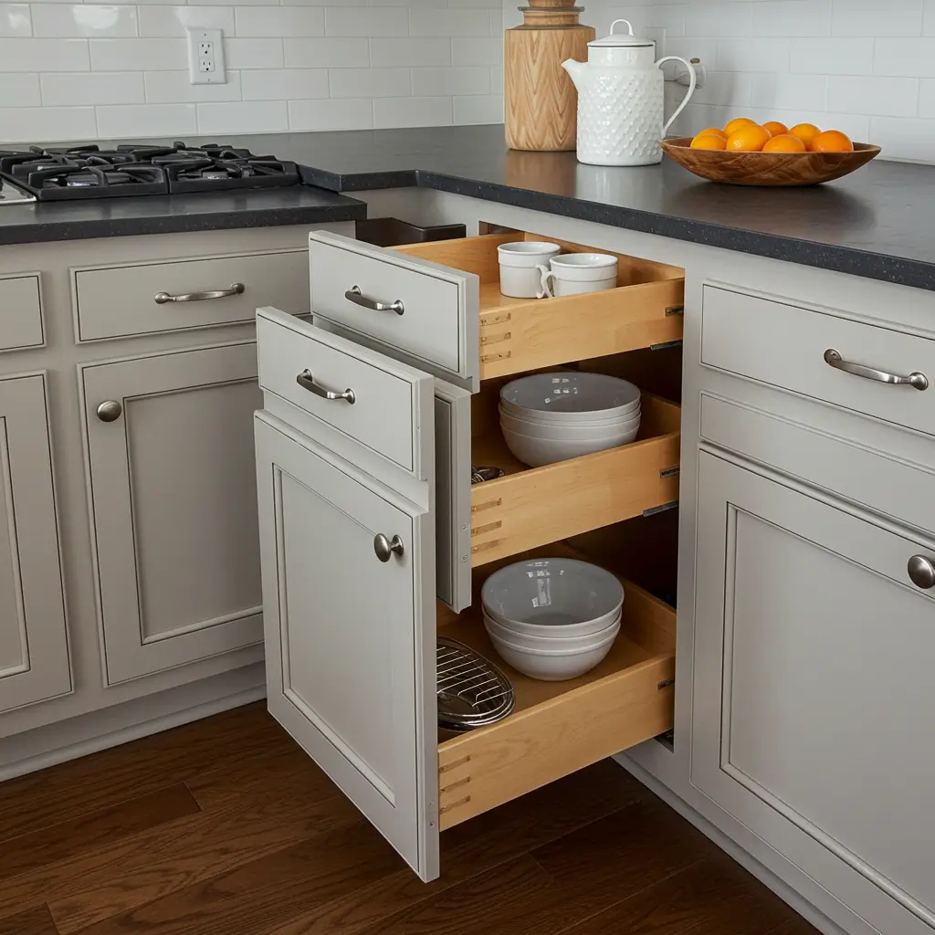Incorporate Corner Drawers