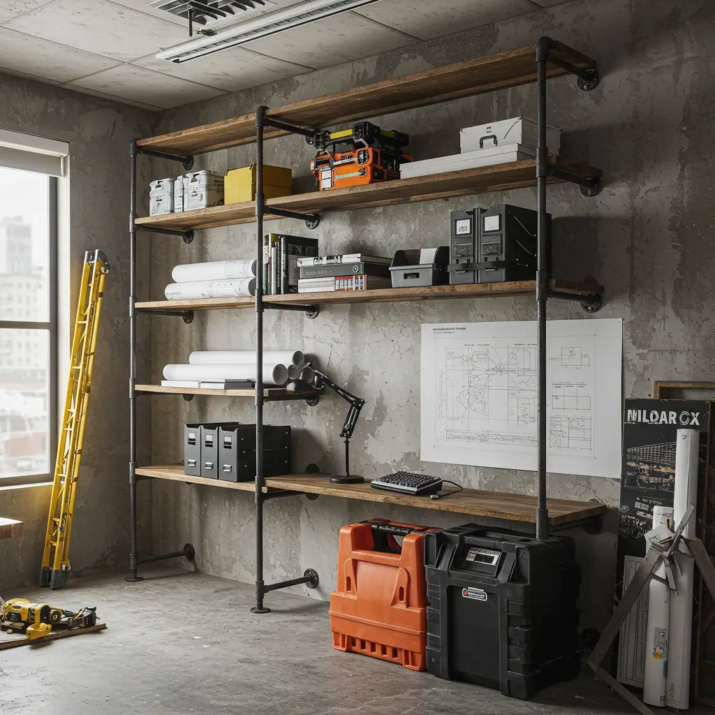 Industrial Pipe Shelving