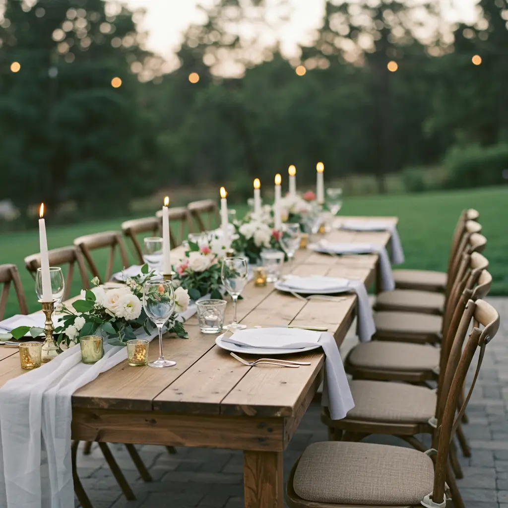 Intimate Dinner Table Setup