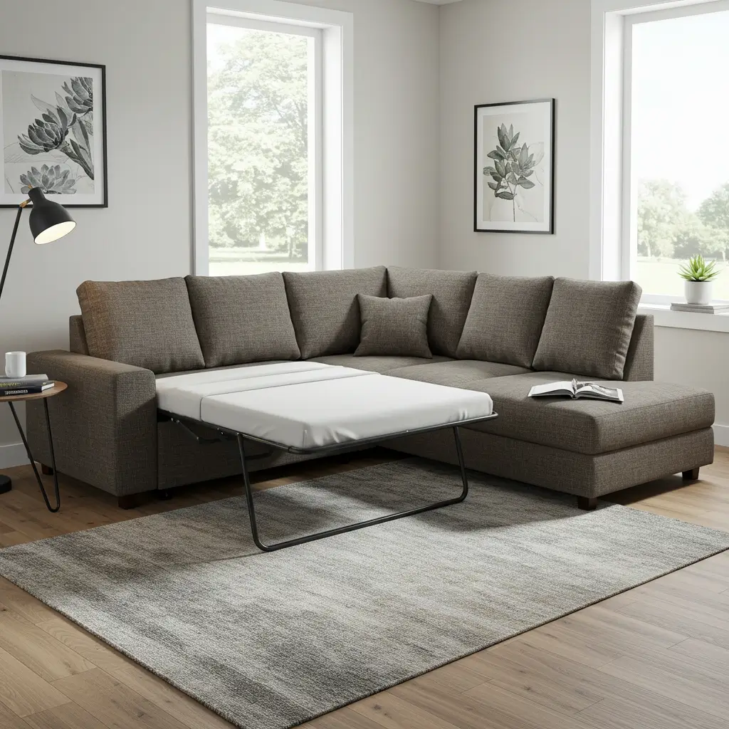L-Shaped Sleeper Sofa for Corners