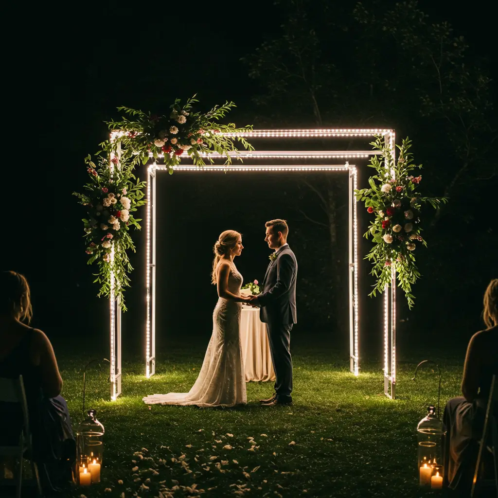 LED-Lit Wedding Arch