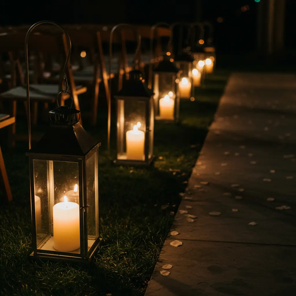 Lantern-Lit Aisle Path