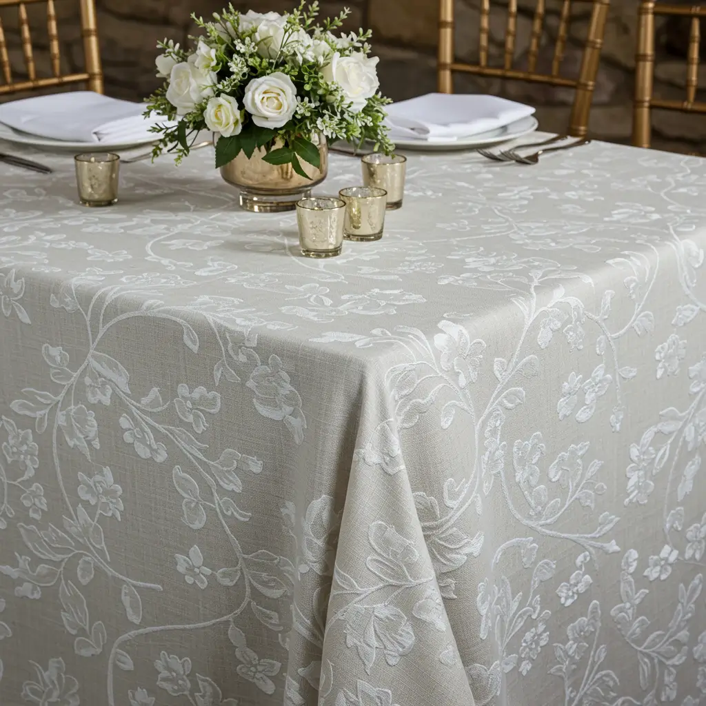 Linen with Embossed Patterns