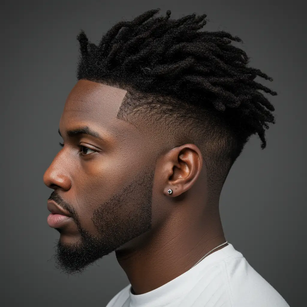 Low Burst Fade with Short Dreads