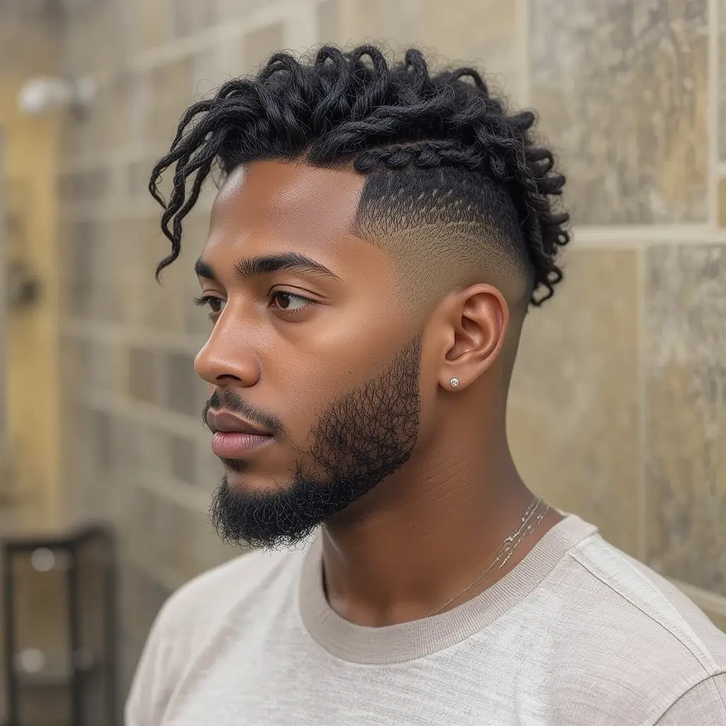 Low Drop Fade with Sponge Twists