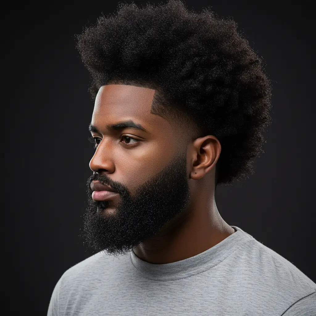 Low Fade with Chin Strap Beard