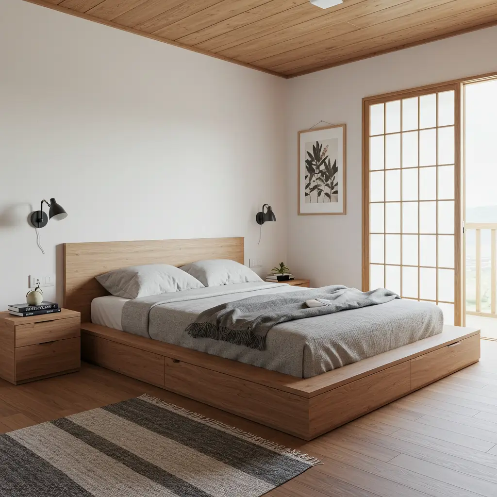 Low-Profile Platform Bed
