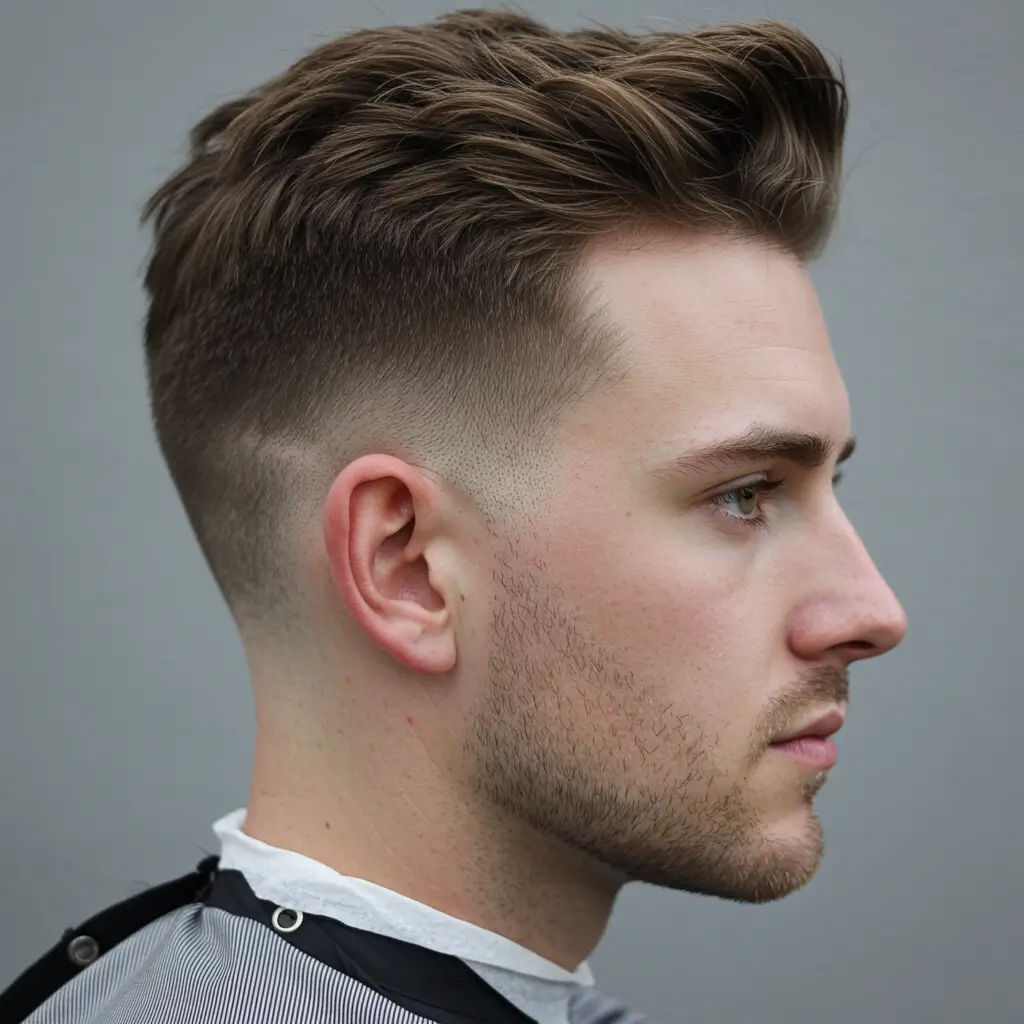 Low Taper Fade with Side Part
