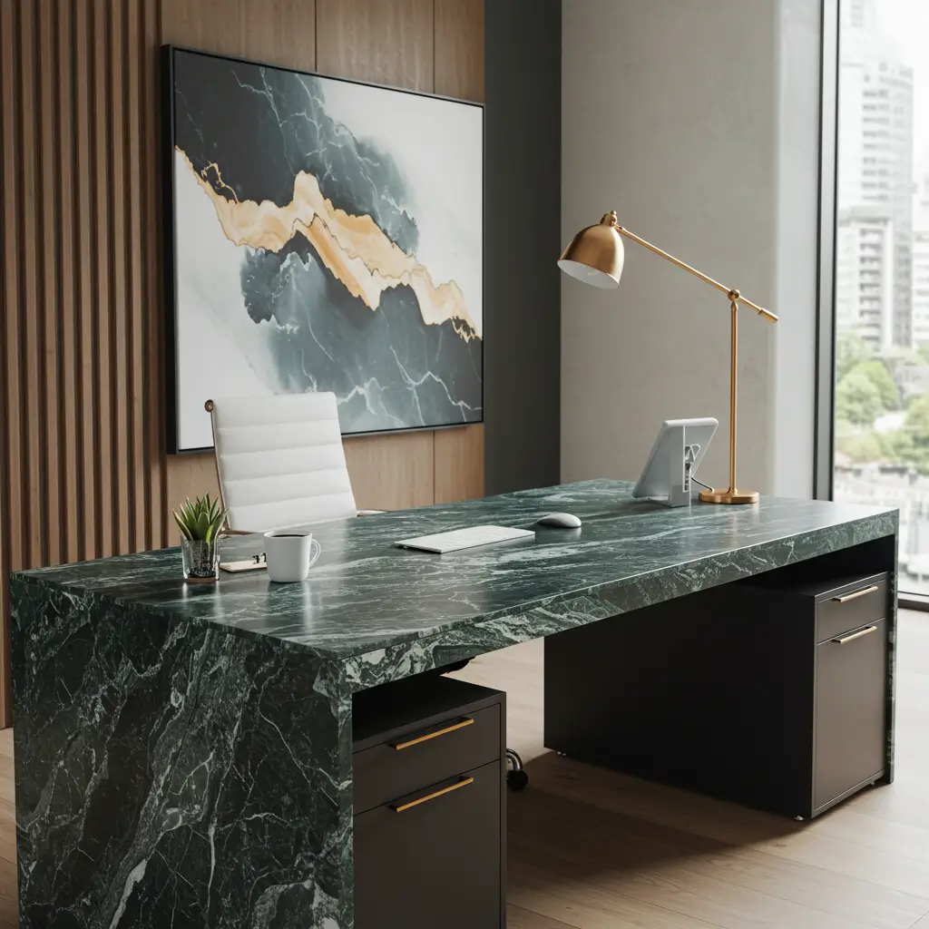 Marble Desk Surface