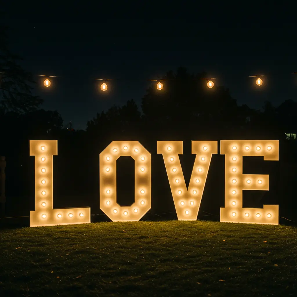 Marquee Letters with Lights