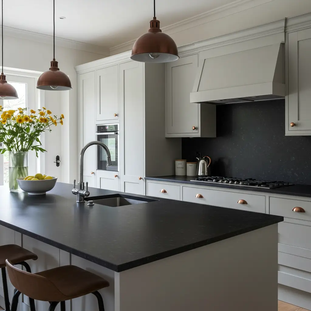 Matte Black Countertops for a Bold Statement