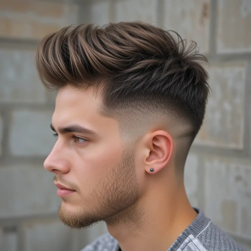 Mid Fade with Tousled Top