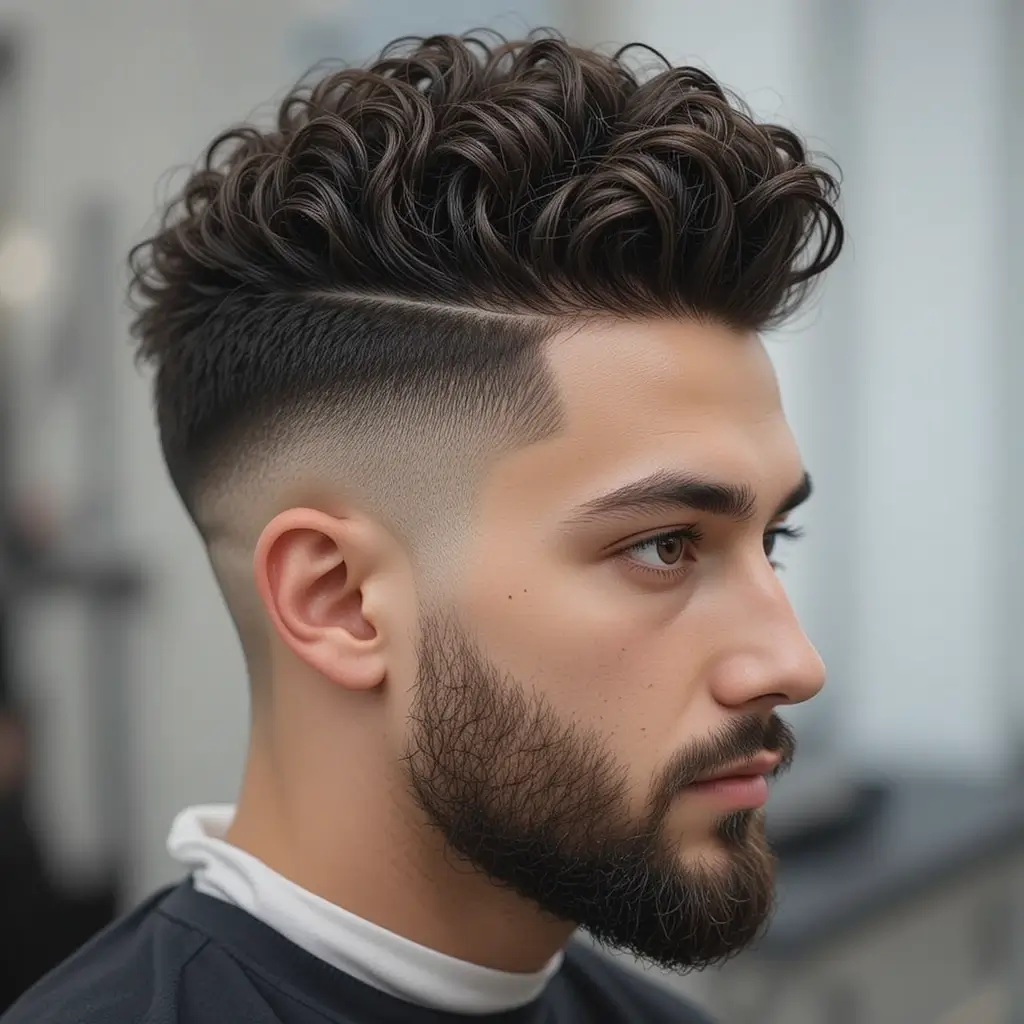 30 Faded Haircuts For Men With Curly Hair And Beards