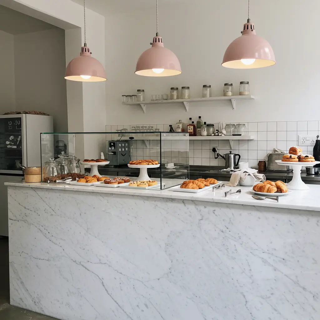 Minimalist Open Pastry Station