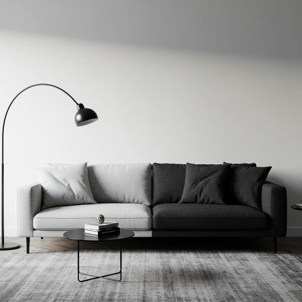 Minimalist Sofa in Monochrome Tones