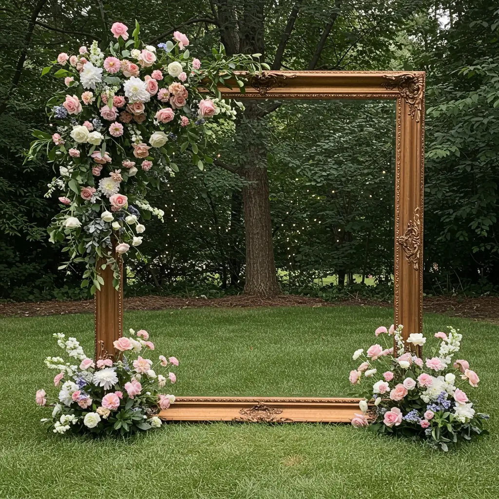 Mirror Frame with Floral Details