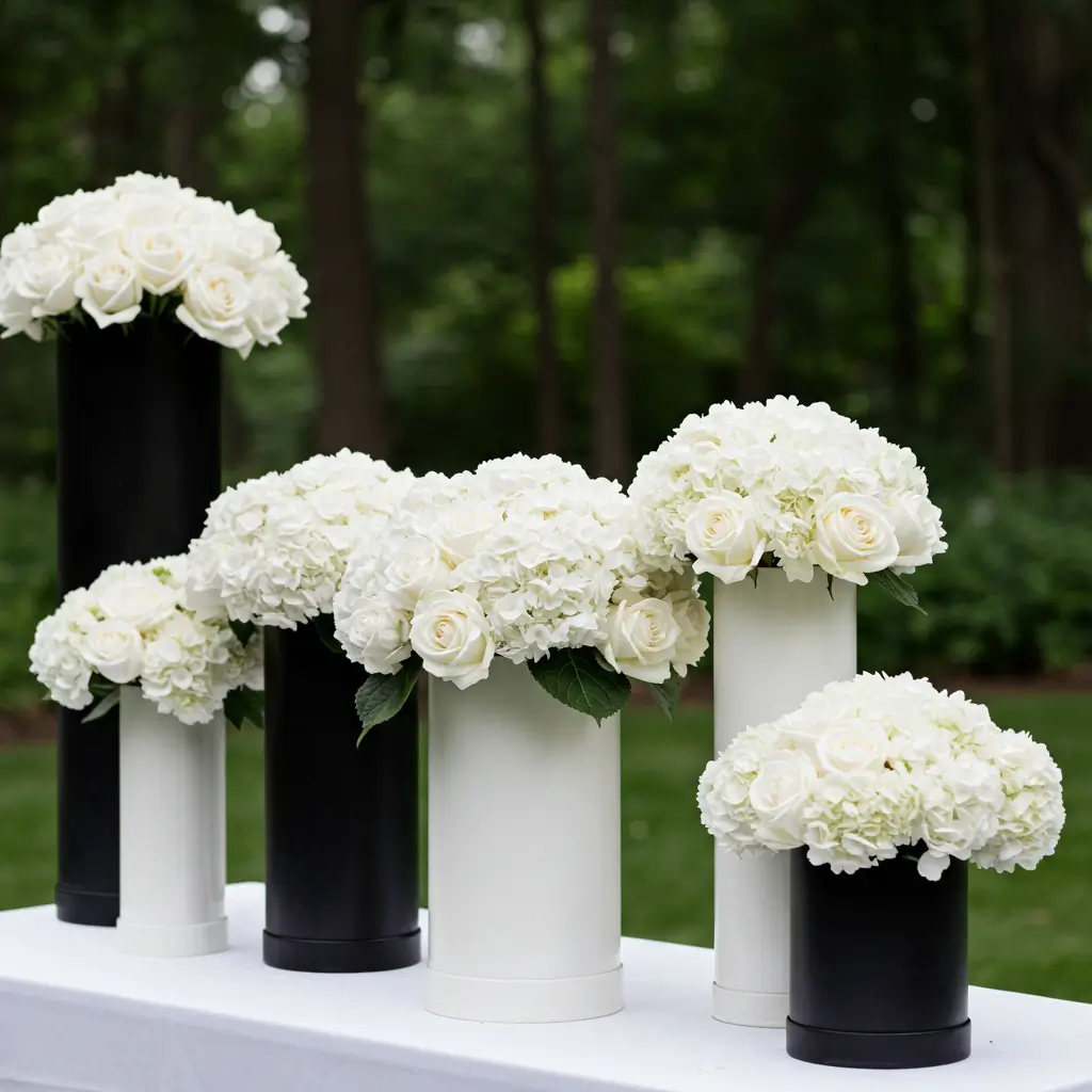 Monochrome Floral Arrangements