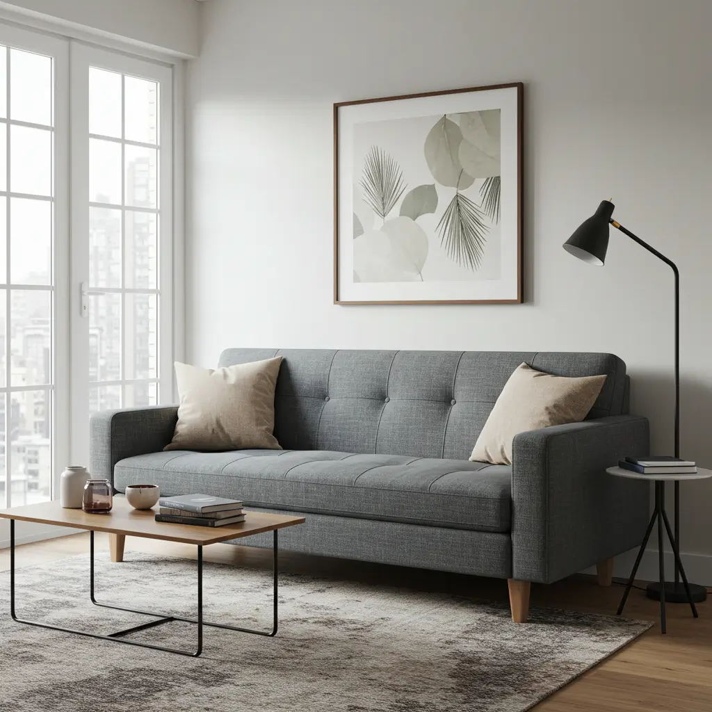 Narrow-Back Sofa for Tight Spaces