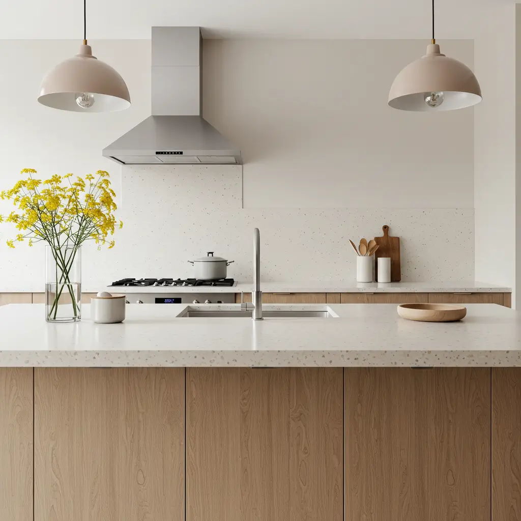 Neutral Terrazzo Counters