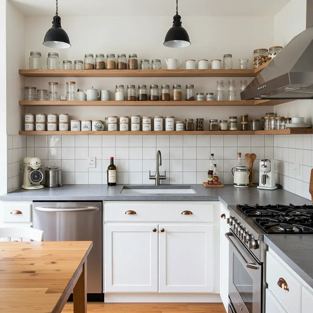 Open Shelving with Minimalist Decor