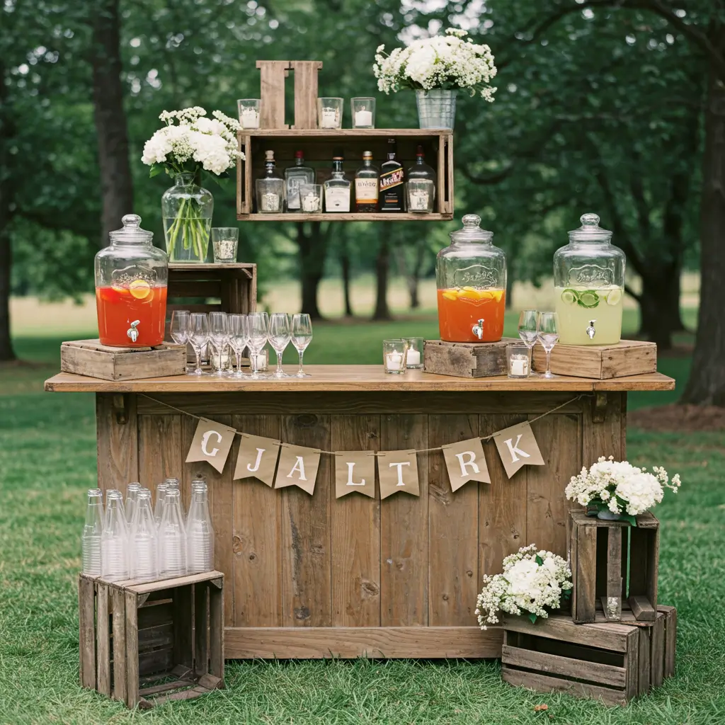 Outdoor Bar with Signature Drinks