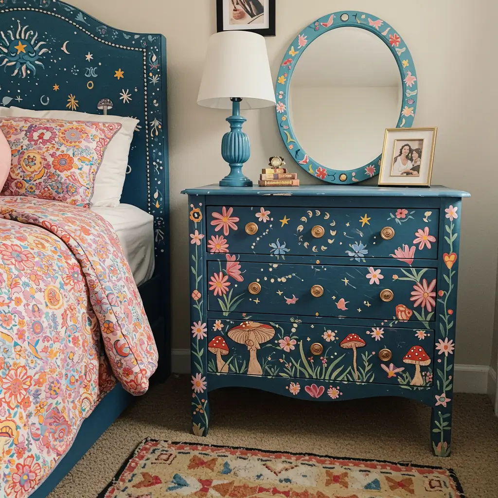 Painted Furniture with Floral Motifs