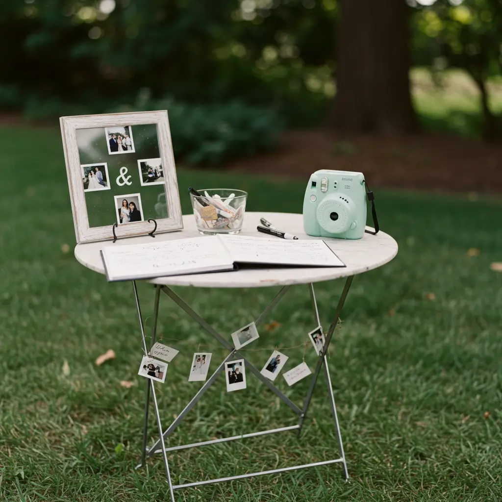 Polaroid Guest Book Table