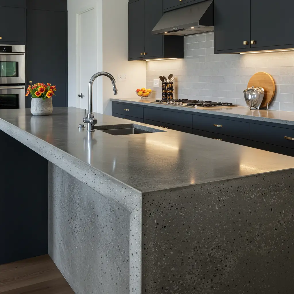 Polished Concrete with Aggregate Accents