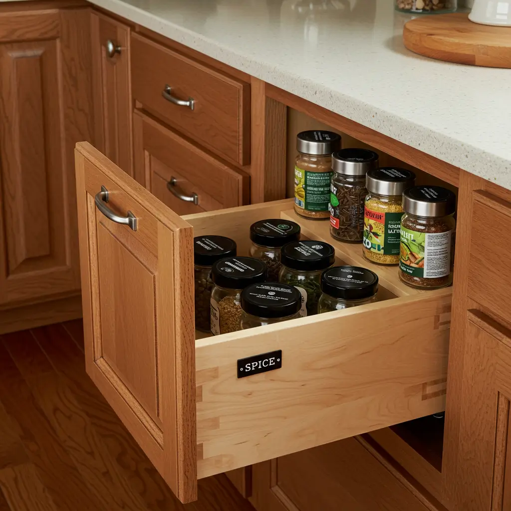 Pull-Out Spice Drawer